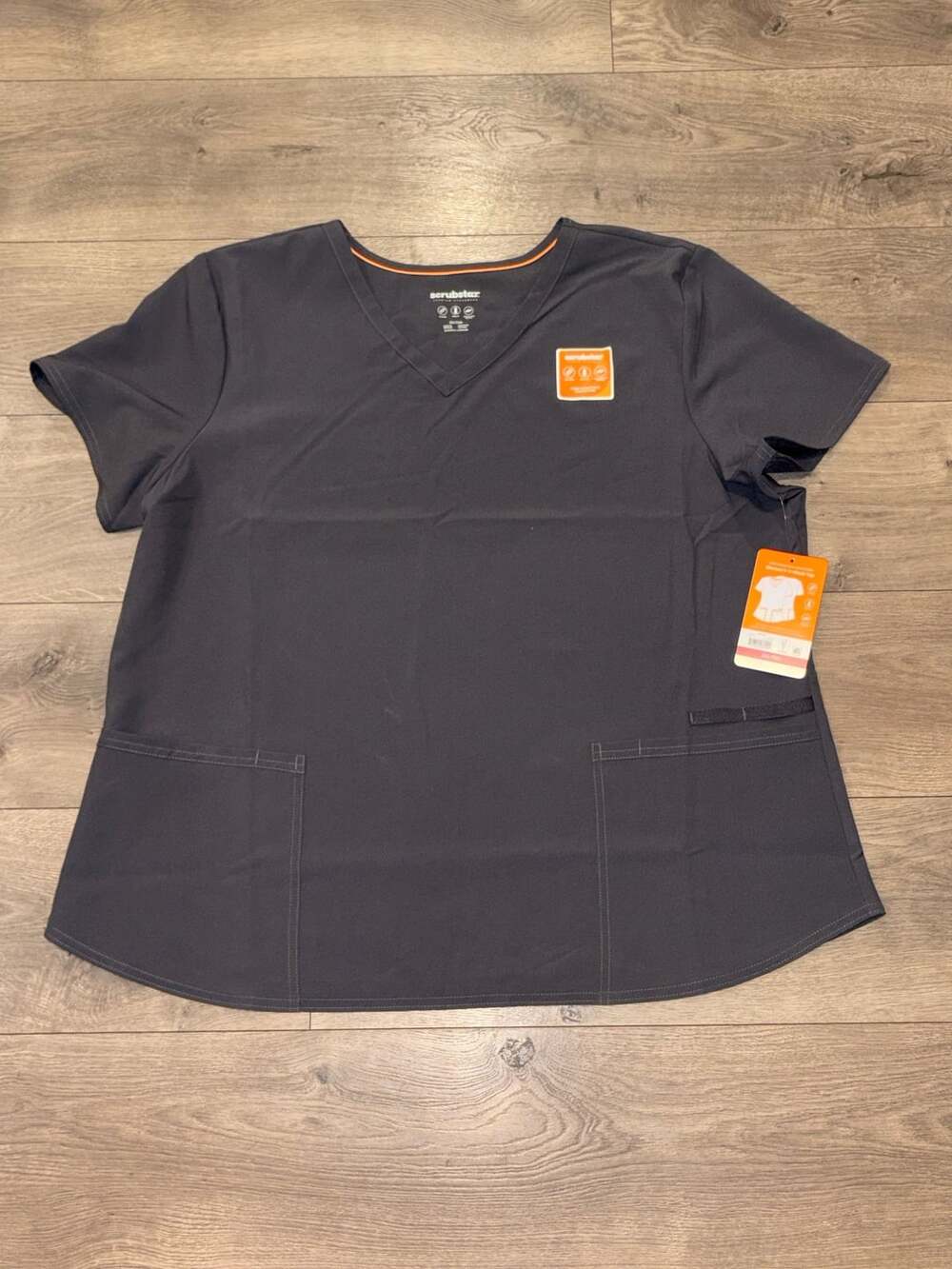 Scrubstar Core Essentials V-Neck Scrub Top Size 2XL/2XG Pewter